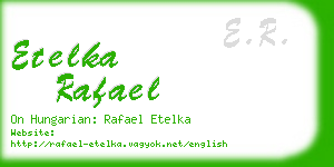 etelka rafael business card